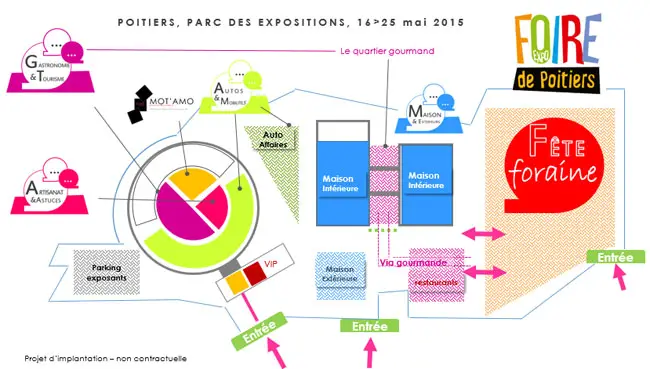 Plan d'implantation de la Foire Expo de Poitiers 2015