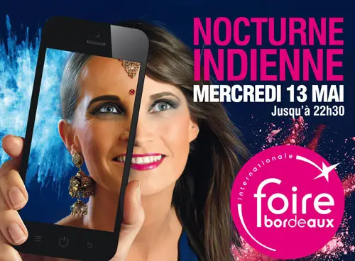 Affiche de l'exposition sur l'Inde à la Foire de Bordeaux 2015