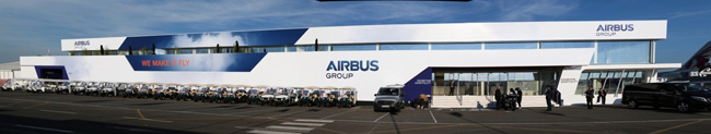 Chalet Airbus conçu par FG Design sur le salon du Bourget