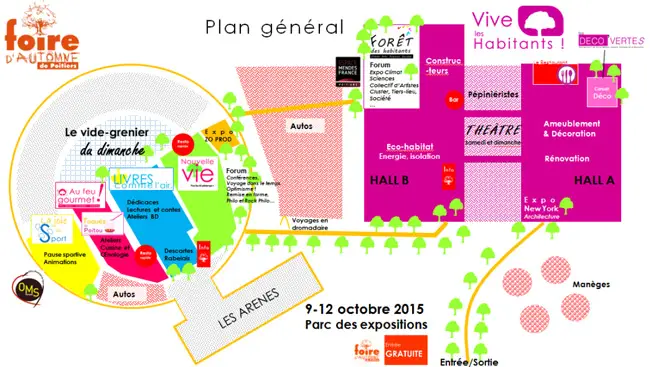 Plan de la Foire d'Automne de Poitiers 2015