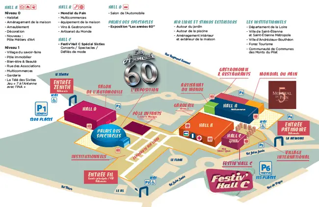 Plan de la Foire de Saint Etienne 2015