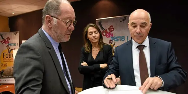 Signature du partenariat entre Midi Libre et Montpellier Events